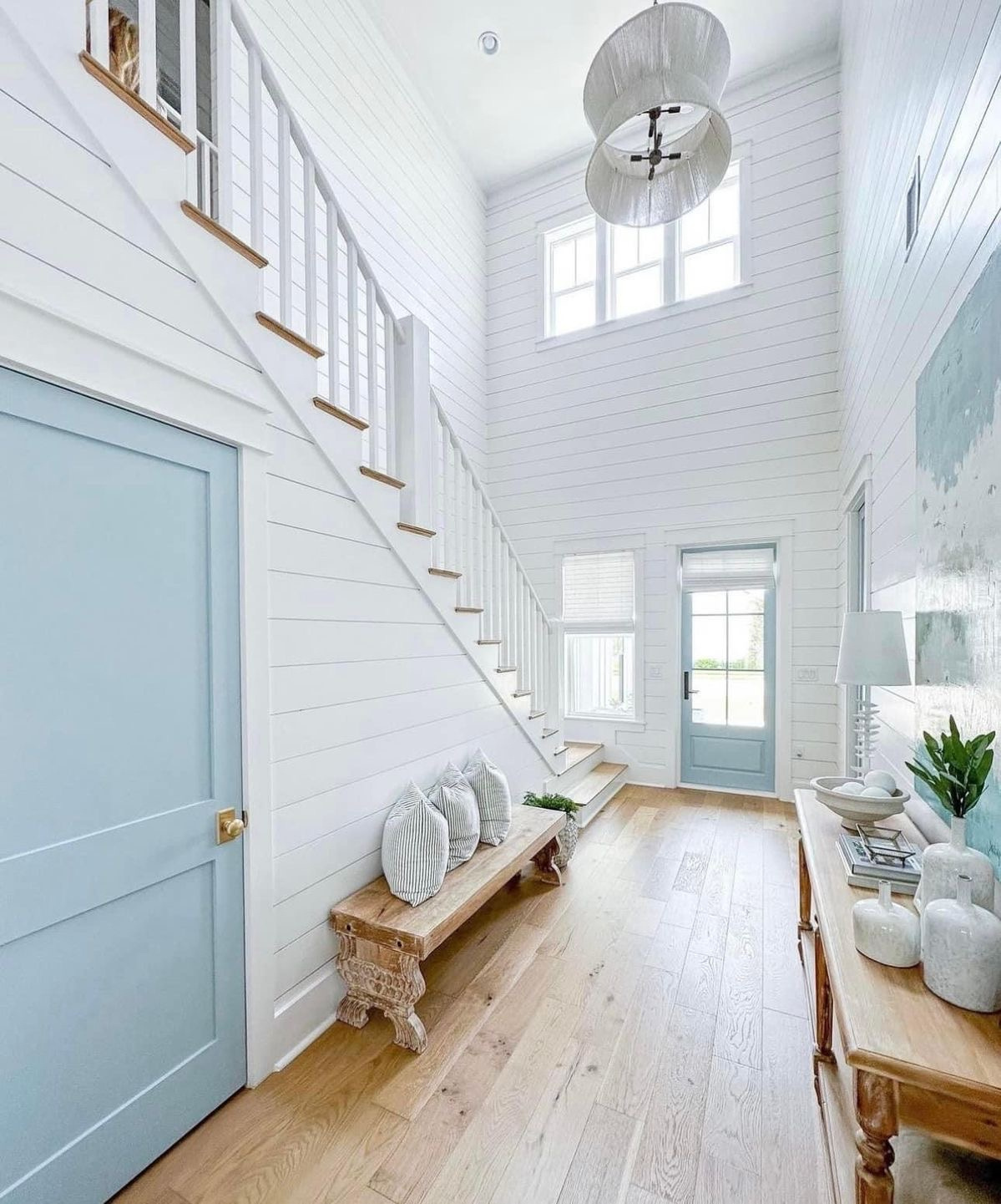 Light-filled entryway of a home
